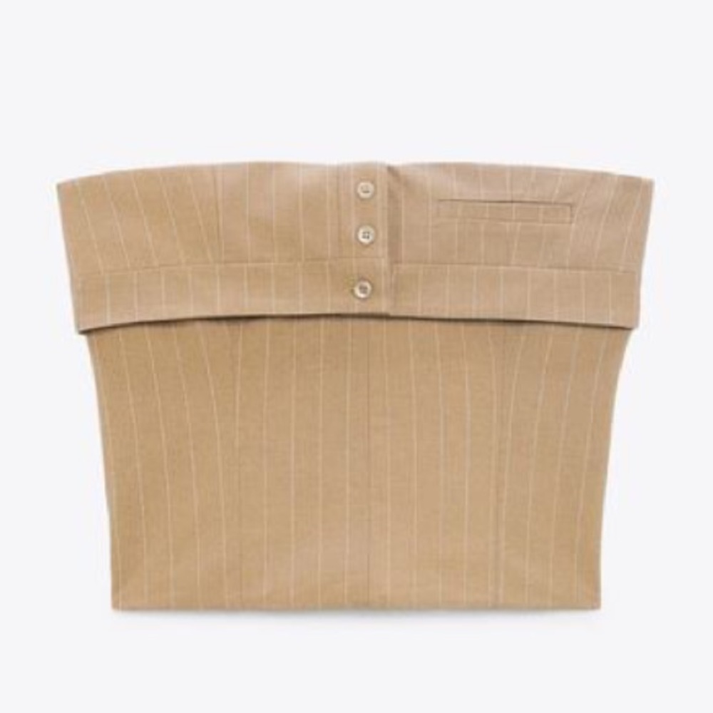 Zara pinstripe tube top